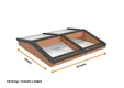 Lichtstraat Zadeldak Douglas met 4 vaks veiligheidsglas - 158,2cm breed | Antraciet RAL 7016