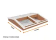 Lichtstraat Zadeldak Douglas met 4 vaks veiligheidsglas - 158,2cm breed | Wit RAL 9010