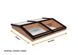 Lichtstraat Zadeldak Douglas met 4 vaks veiligheidsglas - 158,2cm breed | Zwart RAL 9005