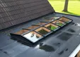 Lichtstraat Zadeldak Douglas met 4 vaks veiligheidsglas - 158,2cm breed | Zwart RAL 9005