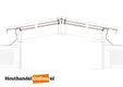 Lichtstraat Zadeldak Douglas met 4 vaks veiligheidsglas - 158,2cm breed | Zwart RAL 9005
