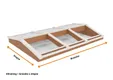 Lichtstraat Zadeldak Douglas met 6 vaks veiligheidsglas - 240,2cm breed | Wit RAL 9010