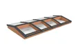 Lichtstraat Zadeldak Douglas met 8 vaks veiligheidsglas - 322,2cm breed | Antraciet RAL 7016