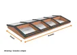 Lichtstraat Zadeldak Douglas met 8 vaks veiligheidsglas - 322,2cm breed | Antraciet RAL 7016