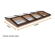 Lichtstraat Zadeldak Douglas met 8 vaks veiligheidsglas - 322,2cm breed | Zwart RAL 9005