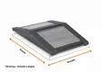 Lichtstraat Zadeldak Grenen met 2 vaks HR++ isolatieglas - 91,5cm breed | Antraciet RAL 7016