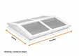 Lichtstraat Zadeldak Grenen met 4 vaks HR++ isolatieglas - 174,5cm breed | Wit RAL 9010