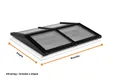 Lichtstraat Zadeldak Grenen met 4 vaks HR++ isolatieglas - 174,5cm breed | Zwart RAL 9005