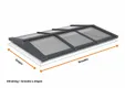 Lichtstraat Zadeldak Grenen met 6 vaks HR++ isolatieglas - 257cm breed | Antraciet RAL 7016