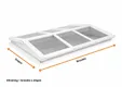 Lichtstraat Zadeldak Grenen met 6 vaks HR++ isolatieglas - 257cm breed | Wit RAL 9010