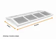 Lichtstraat Zadeldak Grenen met 8 vaks HR++ isolatieglas - 340cm breed | Wit RAL 9010