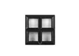 Metalen raam vast vierkant dubbelglas 25x25x5cm zwart