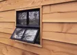 Metalen raam openklapbaar vierkant enkelglas 40x40x5cm zwart