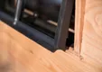 Metalen raam openklapbaar vierkant enkelglas 50x50x5cm zwart