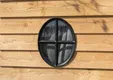 Metalen raam vast ovaal enkel glas 40x51x5,6cm zwart
