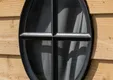 Metalen raam vast ovaal enkel glas 40x51x5,6cm zwart
