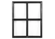 Metalen raam vast rechthoek enkelglas 50x60x5cm zwart
