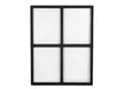 Metalen raam vast rechthoek enkelglas 75x95x4,5cm zwart