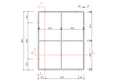 Metalen raam vast rechthoek enkelglas 75x95x4,5cm zwart