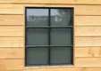 Metalen raam vast rechthoek dubbelglas 98x82x4,5cm zwart