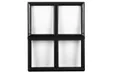 Metalen raam openklapbaar rechthoek dubbelglas 50x60x5cm zwart