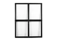 Metalen raam openklapbaar rechthoek dubbelglas 75x95x4,5cm zwart