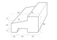 Onderdorpel Meranti kozijnhout (model C) 66x110mm 2x gegrond