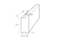 Onderdorpel Meranti Raamhout voor enkelglas (model RHO) 40x90mm 2x gegrond 
