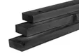 Onderregel 32x75mm (28x70mm netto) zwart geïmpregneerd (gedompeld)