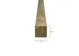 Paal 68x68mm geschaafd geïmpregneerd
