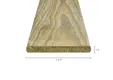 Tuinplank Grenen 16x140mm geschaafd geïmpregneerd