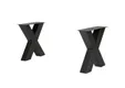 Poot voor bank/bijzettafel model X 420x380mm (Profiel 80x80mm) zwart