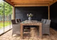 Potdekselplank 25x275mm bezaagd zwart geïmpregneerd gespoten