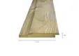 Rabatdeel 18x145mm (werkend 18x130mm) geïmpregneerd