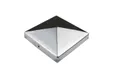 Paalkap piramide 91x91mm RVS 
