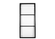 Stalen schuifdeur 3-vaks zwart met glas 957x2095mm 