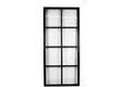 Stalen schuifdeur 8-vaks zwart met glas 957x2095mm