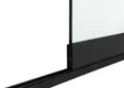 Glazen schuifdeur 1-rail mat zwart RAL 9005M