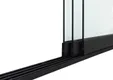 Glazen schuifwand 3-rail mat zwart RAL 9005M