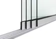 Glazen schuifwand 4-rail mat wit RAL 9016M