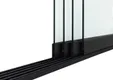 Glazen schuifwand 4-rail mat zwart RAL 9005M