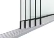 Glazen schuifwand 5-rail mat wit RAL 9016M