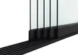 Glazen schuifwand 5-rail mat zwart RAL 9005M