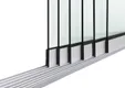 Glazen schuifwand 6-rail mat wit RAL 9016M