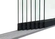 Glazen schuifwand 7-rail antraciet RAL 7016S