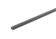 Sierstrip 2500mm voor glazen schuifwand mat zwart 
