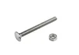 Slotbout met moer RVS M8x100mm