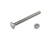 Slotbout met moer RVS M8x140mm