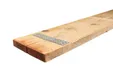 Steigerdeel Vurenhout ruw met stalen kram 32x200mm