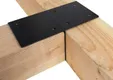 T-Hoek verbinding verzinkt 115x223mm voor palen 120-150mm zwart